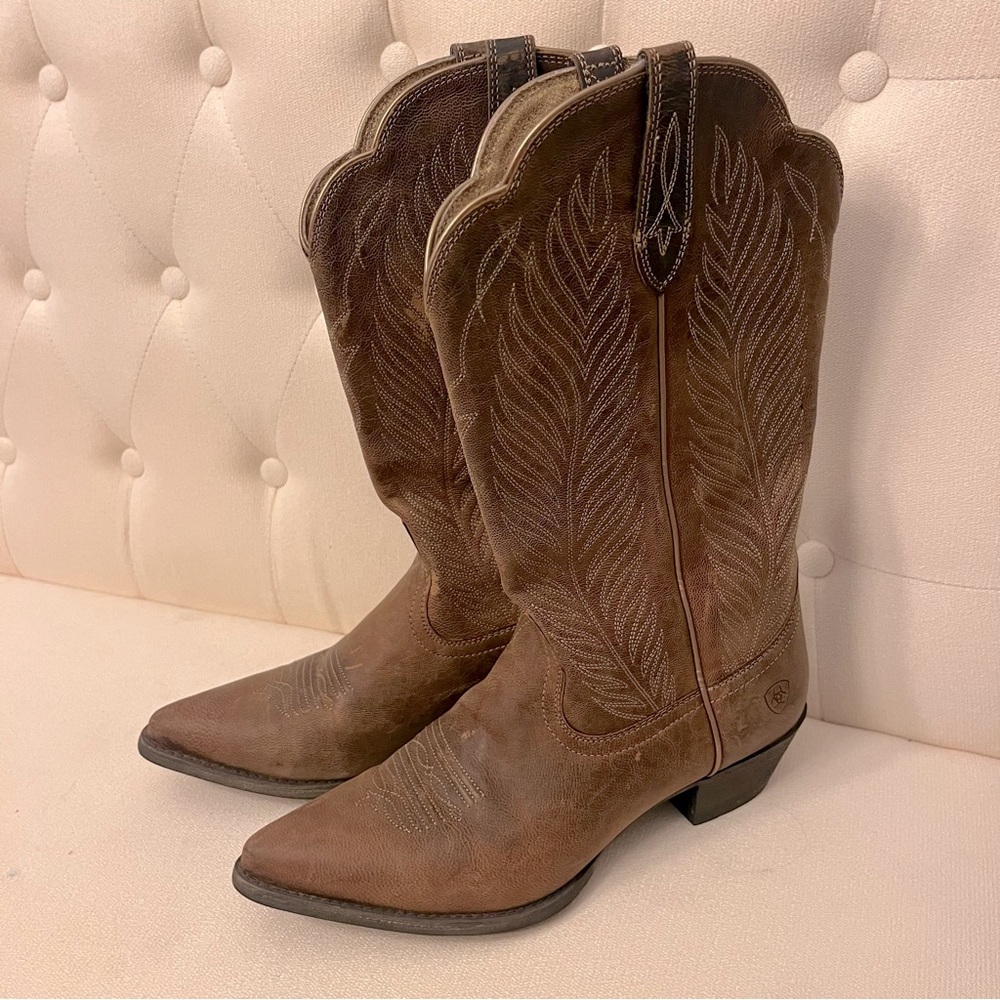 ARIAT Round Up Square Toe Western Boots Size 9